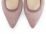 Pointed toe pink suede ballet flats