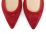 Pointed toe red suede ballet flats