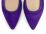 Pointed toe purple suede ballet flats