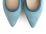 Pointed toe baby blue suede ballet flats