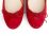 Red suede ballet flats