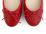 Red leather ballet flats