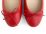 Coral red lather ballet flats