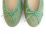 Sage green suede medium heel ballet flats