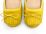 Yellow leather loafers with fringe tassel