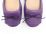 Purple leather women's loafers with fringe