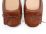 Brown leather women's loafers with fringe