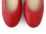 Coral red ballet flats with elastic
