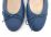Light blue leather ballet flats with high heel