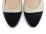 Slingback ballet flats in ivory and black leather