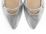 Silver laminated leather ballerinas with strap
