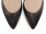 Open ballerinas with pointed toe in in laminated steel effect