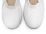 White leather glove ballet flats with elastic strap