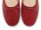 Cherry red leather high cut ballet flats
